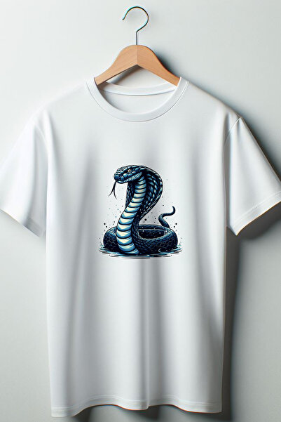 Vordevia Tricou alb oversize cu imprimeu Cobra