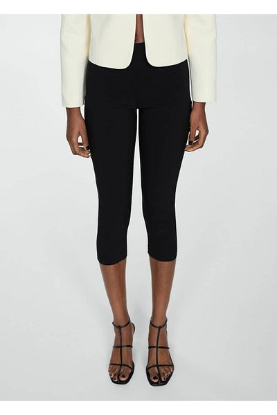 MANGO Woman Zippered Capri Tights