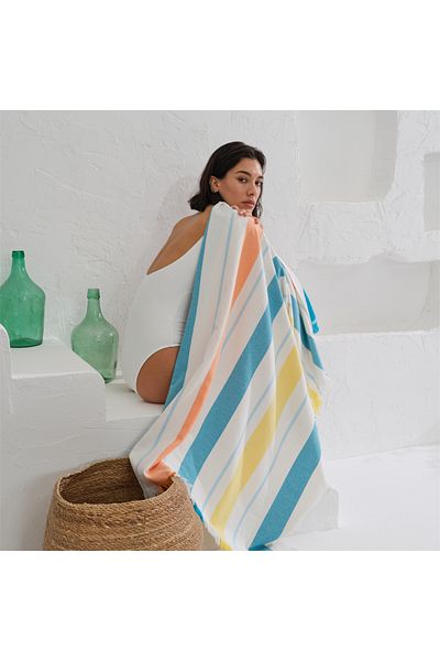 Homelover Πετσέτα θαλάσσης 100% βαμβακερή Peshtemal Tassel Detail 90x160