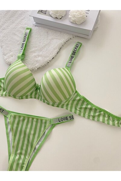 MAVEA Σετ σουτιέν με ριγέ Micro Fabric Stone