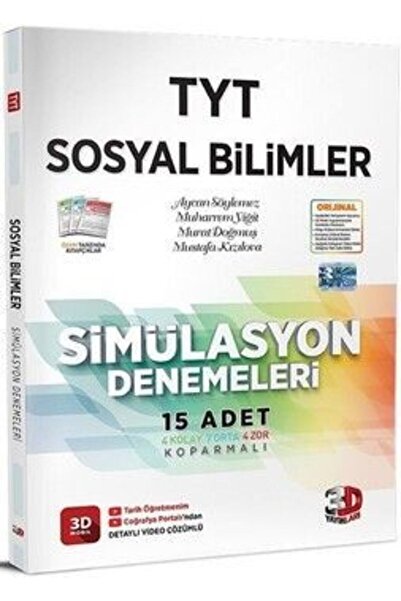 Üç Dört Beş Yayıncılık 3d Tyt Simülasyon Sosyal Bilimler Denemeleri