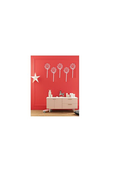 Bosphorus Wall Decoration (Sticker) Gray Daisy Transparent Film PVC 48x33x0,5cm