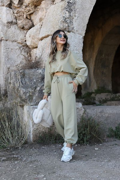 bytugcekaya Σετ φόρμας από ύφασμα Khaki Modal