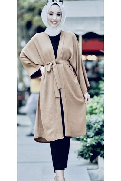 CNG MODA Hijab Belted Kimono