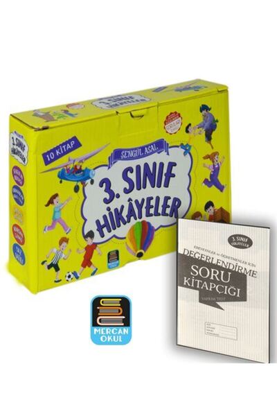 Mercan Okul Yayınları 3. Sınıf Hikayeler Okuma Seti 10 Kitap, Soru Kitapçığı ...