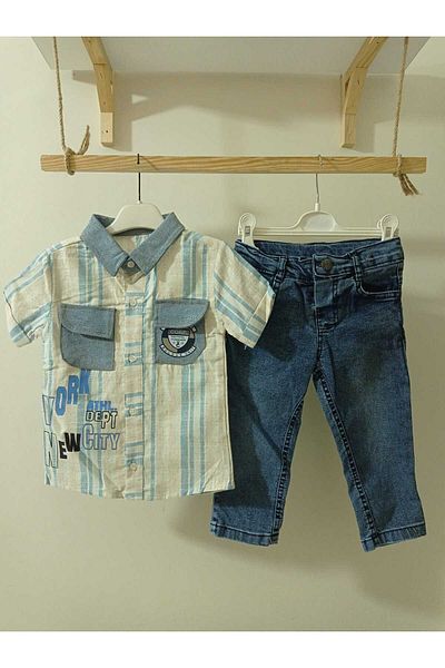 Babyboy New York City Shirt-Jeans Trousers Set