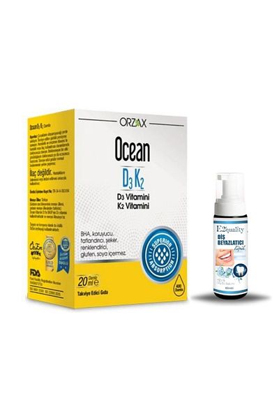 Ocean OrzaxOceanD3k2 - 20mlWhiteningVitaminDrops + Gift Dental Foam