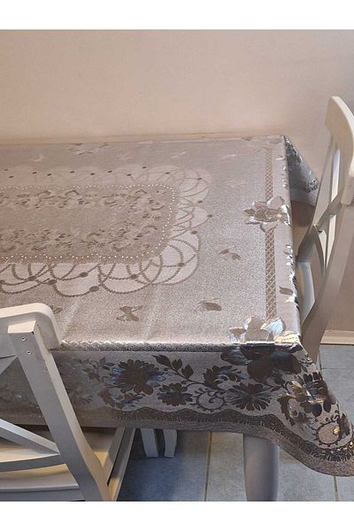 Başak Ev Tekstili 120x150cm Față de masă din PVC din pânză uleioasă metalică