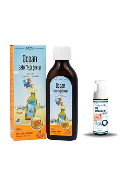 Ocean OrzaxOceanOmega3 150ml Syrup - Orange and Gift Whitening Foam