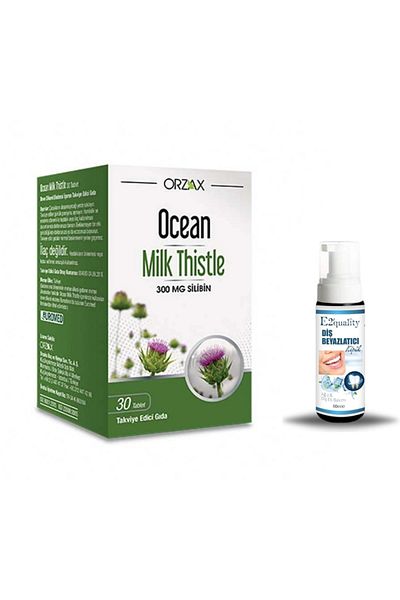 Ocean Milk Thistle Food Supplement 30 Tablets + Gift Teeth Whitening Foam