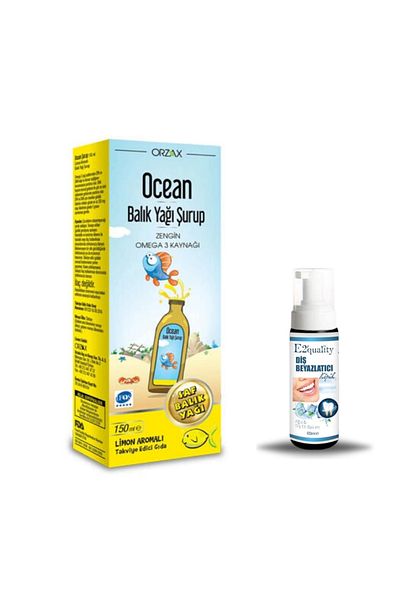 Ocean Orzax Ocean Omega3 Syrup 150 Ml - Lemon Color, Gift Whitening Foam, Teeth Whitener