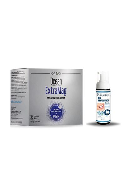Ocean Orzax Ocean Extramag Magnesium Citrate Effervescent 30 Sachet + Gift Teeth Whitening Foam