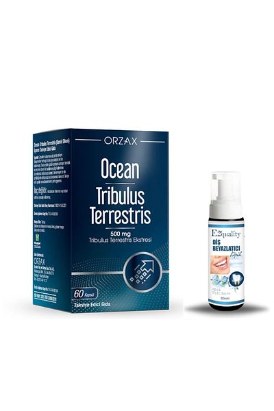 Ocean Orzax Tribulus Terrestris Supplement Food 60 Capsules + Gift Teeth Whitening Foam