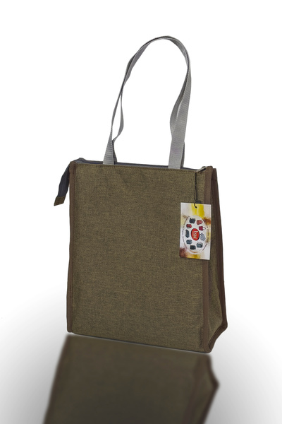 Bagworld Saraciye حقيبة شاطئ ترمس - مقبض كولرباج، لون بني رمادي