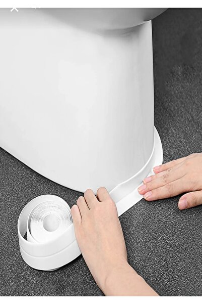 METALAY 3,2 Mt Su Sızdırmaz Geçirmez Bant Lavabo Küvet Tezgah Kenar Bandı Ban...