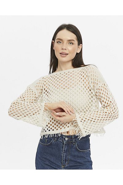 KNİTİCAL TEKSTİL knitical φούντα λεπτομέρεια Bolero Knit Μαύρη Crop Μπλούζα Διάτρητη Πλεκτά Πλεκτά