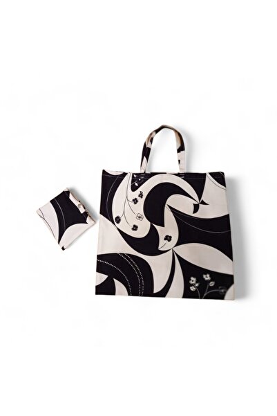 Hedea Black and White Multi-Purpose Shopping Beach Bag