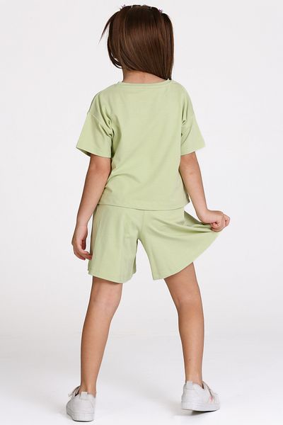 Smile Kids Green Flower Power Printed 3-7 Years Old Set - 2510-6