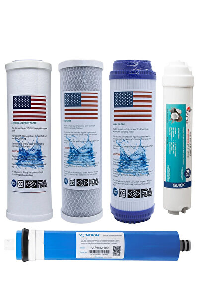 Aquatime NSF Onaylı Açık Kasa 5li Su Arıtma Filtresi Vontron Membranlı