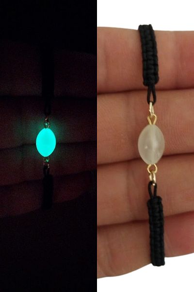 SEVENSLEEPERS Cat's Eye Bracelet,Glow in the Dark,Unisexphosphorescent,Macrame Knitted Bracelet.
