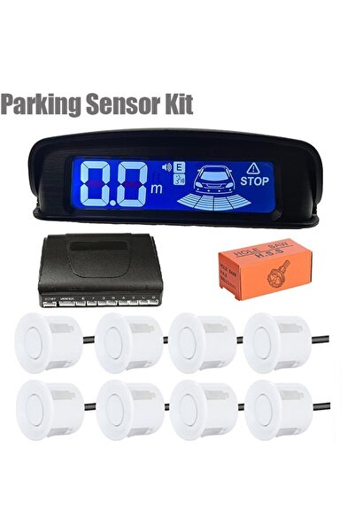 WİNOXX Türkçe Konuşan Ön Arka Park Sensörü 8 Lensli (Beyaz Sensör) ACIKLAMAYI OKUYUNUZ!