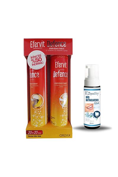 Ocean Orzax Effervit Defense Food Supplement 20 x 2 Pieces Effervescent Tablet + Gift Teeth Whitening Foam