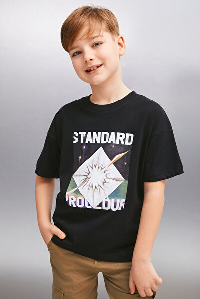 GRIMELANGE Černé pánské tričko INNES