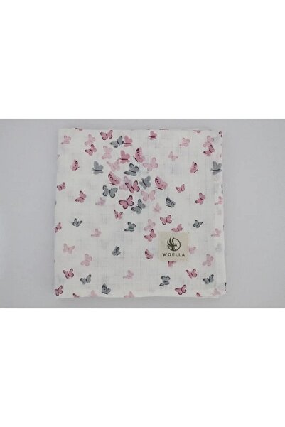WOELLA قماش موسلين منقوش على شكل فراشة