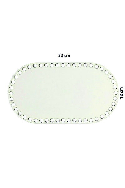 Wooden 3 Mm Mdf Basket Tray Base ( 22 X 12 ) Cm Oval White Single Face ( 3 Pieces )