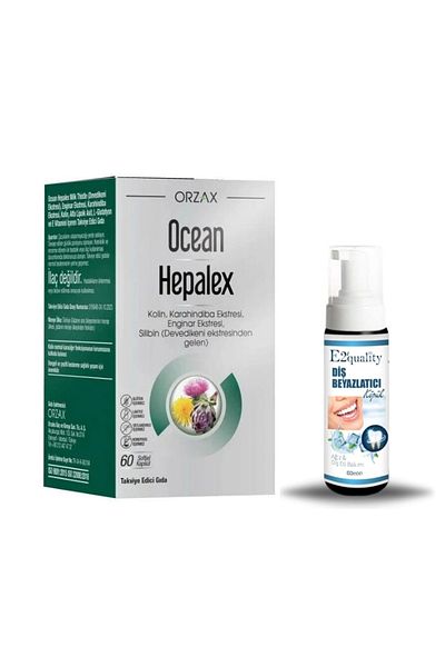 Ocean Orzax Ocean Hepalex Food Supplement 60 Capsules + Gift Teeth Whitening Foam