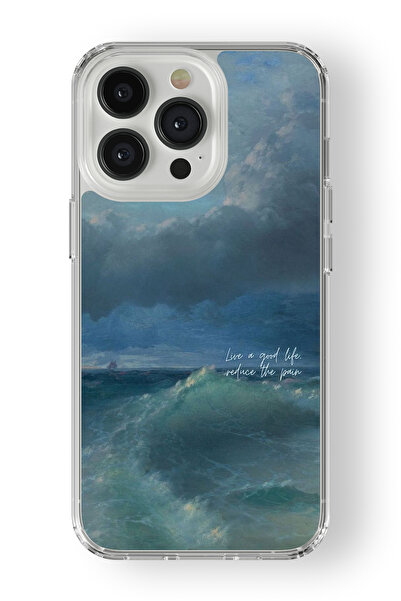 Multitronic حافظة شفافة مطبوعة بتصميم Good Life متوافقة مع هاتف iPhone 14 Pro