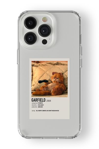 Multitronic حافظة شفافة مطبوعة بتصميم ملصق غارفيلد متوافقة مع هاتف iPhone 15 ...