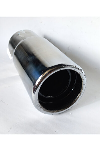AUTO LUXURY Antipas Iç Kaplamalı Islık Sesli 6 cm. Nikelaj Tekli Egzoz Eksoz Ucu