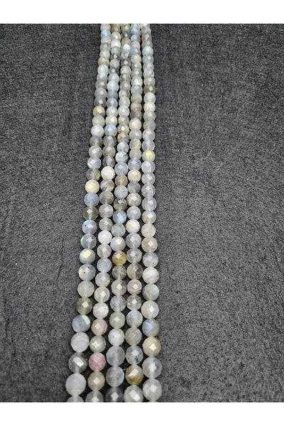 Yüksel Boncuk 8 mm Labradorite Stone Facet Cut Natural Stone String