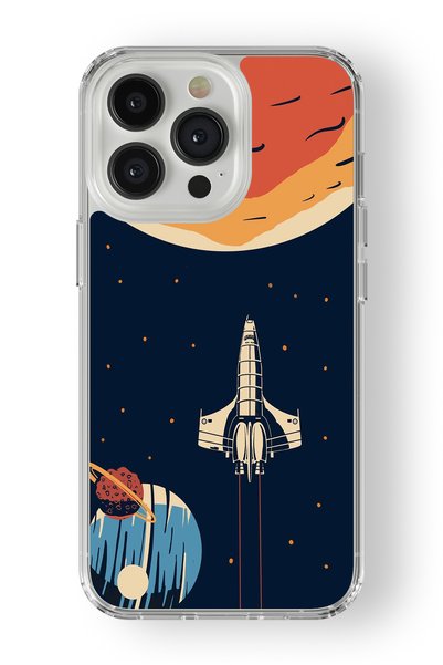 Multitronic iPhone 15 Pro Compatible Space Design Printed Transparent Case