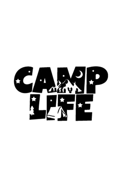 Reysa Tasarım قافلة التخييم السوداء - 17x17 سم