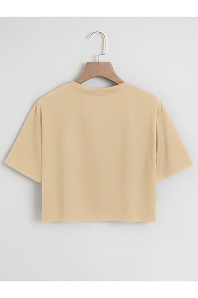 Mad&Calf Γυναικείο μπλουζάκι με στάμπα Blossom Oversize Crop