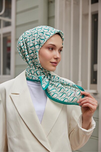 Şalland S Pattern Baroq Scarf Turquoise