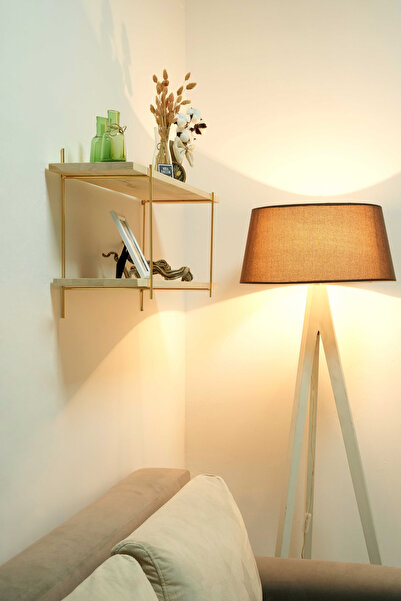 mba decor metal bending art İki Katlı Masif Doğal Ahşap Gold Kaplama Duvar Rafı Kitaplık Düzenleyici Büyük Boy DoubleShelf 80x20