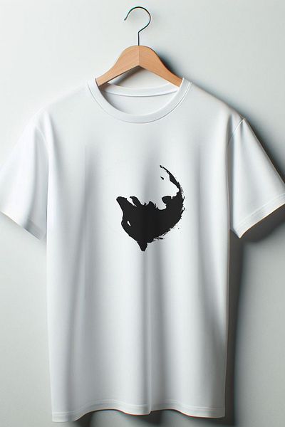 Vordevia Tricou alb oversize cu imprimeu Wolf