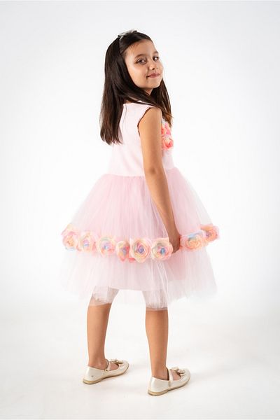 DIDuStore Flower Garden Themed Elegant Tulle Kids and Baby Dress