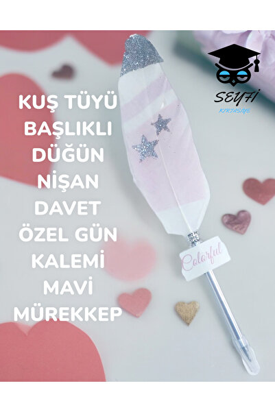 SEYFİKİRTASİYE غطاء رأس من ريش الطيور لحفلات الزفاف وحفلات الزفاف وقلم يوم خا...