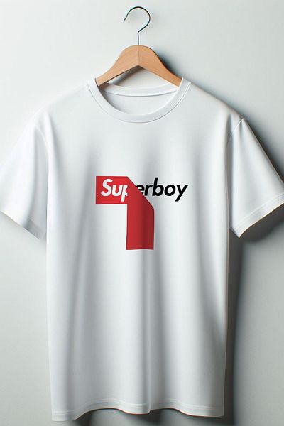 Vordevia Tricou alb oversize cu imprimeu Super Boy