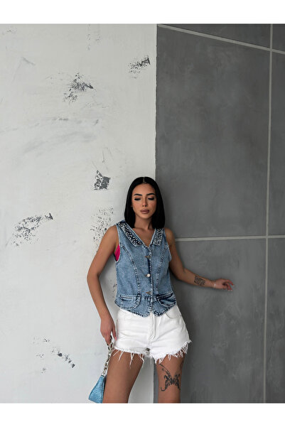 SOLİS MODA VESTĂ DE DENIM