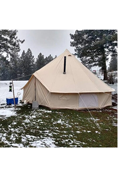 Zey Camping Kamp Orman Dağcı 16 M2 Kanvas Çadır Koruma Örtüsü Ve Soba Adaptörü