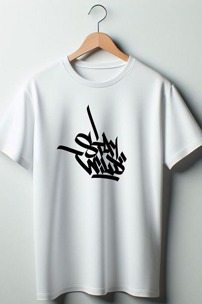 Vordevia Λευκό μπλουζάκι Stay Wild με στάμπα Oversize Crew Neck