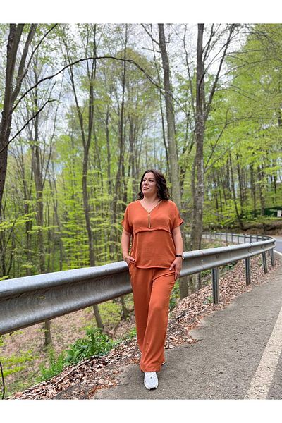 MJORA Tile Aerobin Pants & Blouse Plus Size Set