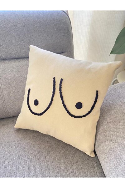 Les Passent 42*42 Cremă Handmade Femei Boobs Punch - Handmade