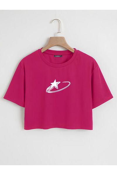 Mad&Calf Γυναικείο μπλουζάκι με στάμπα με στάμπα με στάμπα