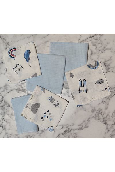 Alpıno 6 Pieces Baby Mouth Wipes - 100% Cotton Muslin
